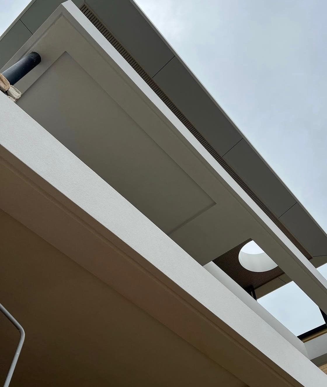 Rendered eaves detail St Ives home