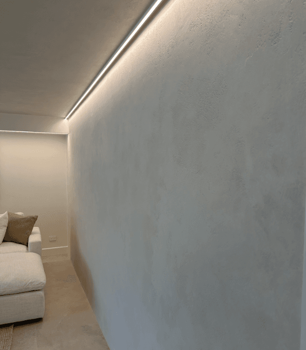 Venetian Plaster bedroom finish