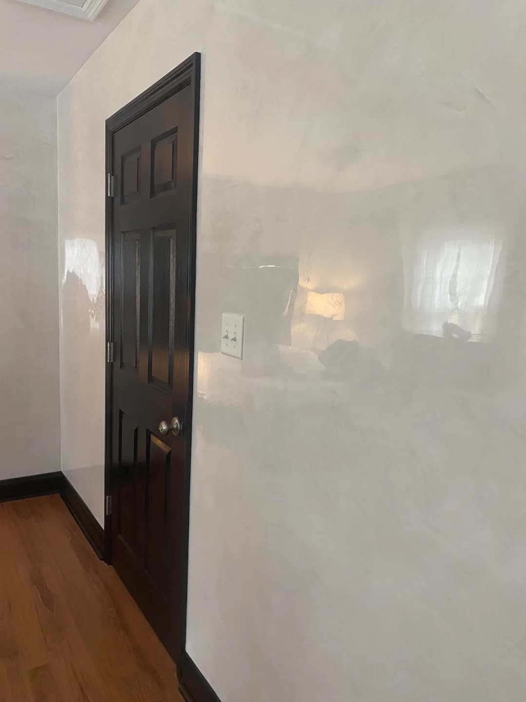 Venetian plaster hallway