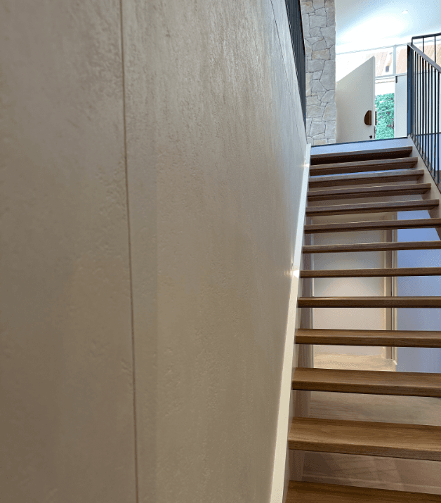 Venetian Plaster stairway finish